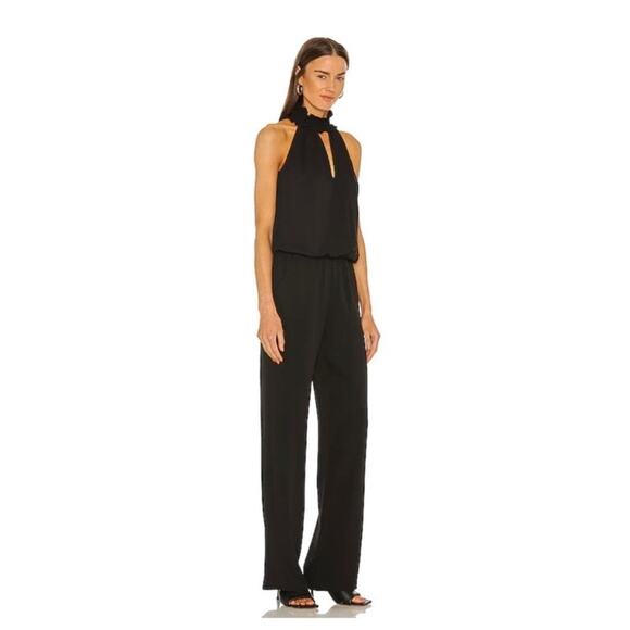 Amanda Uprichard Talita High Neck Black Jumpsuit - Picture 3 of 9
